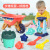 挖沙玩具池儿童沙滩车套装宝宝铲子海边玩沙子工具铲子和桶沙漏沙 【6758】沙滩过滤漏斗(5件套)/一