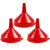 阿力牛 YSY-160 工业多功能塑料漏斗 粉末颗粒液体分装漏斗 红色1号(3个装) 