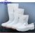 双星卫生靴白色雨鞋厂工作雨靴防滑防油劳水鞋胶鞋 9929男加棉款 标准码 36