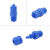 适用蓝色快拧塑料接头防腐蚀气管塑钢接头快速拧气动螺纹直通弯头三通 PC12-04