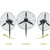 工业电风扇强力落地扇大风量牛角扇大功率机械摇头工厂商用壁挂式 500mm挂扇（塑钢叶）