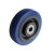 小万向轮轮子实心橡胶轮板车拉货手推车通用转向定向轮子轱辘 蓝黑双轴TPR全轮 4寸单轮送套管垫片螺丝(一