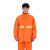 反光环卫雨衣铁路环保工程局分体式防水工作雨披园林绿化分体雨衣 桔色(网格内里) XL