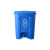 威佳垃圾分类垃圾桶加厚20L脚踩脚踏垃圾桶小号垃圾桶 蓝色可回收20L