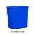 无盖手提垃圾桶大号四色分类商用办公厨房家用方形户外环卫 15L蓝色