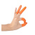 一次性乳胶橡胶防护防滑手指套橙色白色麻点农业劳保作业手指头套 橙色M码100只