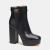 蔻驰（COACH）女士靴子  Iliana Bootie 时尚潮流个性超高跟皮革舒适透气靴子 Black 35.5