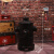 复古铁艺工业风创意个性收纳筒消防栓带盖脚踩金属垃圾桶客厅户外 中号黑色