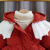 潮范美杜莎拉女童时尚新款棉服外套冬季新款女孩洋气保暖加厚女童连帽外穿棉衣 红色 90cm