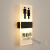 卫生间发光门牌订制洗手公共厕所灯箱男女标识双面定制LED指示牌 平装黑底15x40cm洗手间 0.1x0.1cm