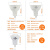 fsl佛山照明led灯杯仿COB卤钨卤素灯射灯替换光源高压220V MR16 4.5W黄光3000K 10个装	