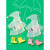 儿童雨鞋宝宝雨鞋女款儿童防滑雨靴雨衣套装男童可爱幼儿园女童小 [现货立发]嫩芽绿(束口) 内长14cm