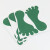 大工象 脚印地贴 台阶贴地板楼梯贴防水耐磨小脚丫贴纸(10对) 绿色