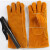 长款电焊手套防火线焊工焊接加厚耐用耐高温隔热防飞溅手套 黄布二指 加固款 均码