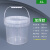 密封塑料桶大口加厚酒酿桶商用打包醪糟米酒罐容器圆形带盖定制 4L透明-加厚×2个
