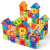 枫辰大尺寸仿真造型房子积木拼装玩具幼儿园早教玩具方块积木 100片袋装+送图纸