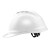 飞迅 安全帽 新国标V型透气ABS防砸透气 建筑工程工地加厚电力安全帽 白色
