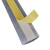 金固牢 KCAA-272 铝合金线槽板 明装耐踩弧形自粘地线槽半圆穿线板电线布线槽 12号*1米