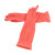 海斯迪克 植绒加长手套 加绒清洁手套 防水防滑耐磨洗碗手套45cm HKsq-596 橘红色5双 L 