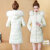 桑蒲棉服女2024新款洋气冬季外套中长款棉衣可拆卸帽修身加厚女士棉袄 米白色 M(80-98)
