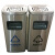 定制不锈钢垃圾桶电梯口分类垃圾筒商用走廊公共场所丽格烟灰桶 银色20L直投单桶