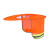 YHGFEE风扇安全帽带防晒遮阳夏季透气帽檐可充电工地太阳能降温神器男士 橘色遮阳帽(可折叠)