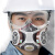 麦可辰防毒面具全面罩喷漆专用活性炭半面罩过滤式防尘化工农药JYH 单独4个滤毒盒