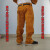 俏博莱定制加厚牛皮电焊工防护工作裤耐磨防火烫隔热阻燃烧焊劳保用品裤 黄色 里衬 XL
