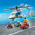 飞机城市系列警察直升机大追击儿童玩具男孩子积木礼物 蓝色警察局