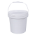 金臻赫 工业水桶清洁桶 一桶多用 加厚带盖10L 易开易盖 黑色 5个装