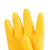 工孚 丁腈橡胶手套劳保耐磨防水加厚加长工业手套 一双价 柠檬黄 M 
