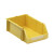工创优品 零件盒组合式塑料加厚斜口收纳物料零散螺丝盒仓储货架盒H4黄色 390*250*150mm