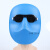 轻便烧电焊面罩屏焊工防烤脸头戴式氩弧焊帽子防护脸部简易蓝眼镜 zxPC面罩*1+透明眼镜*1