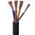 富国超群电线电缆线YZ-300/500V-3*6铜芯橡胶软电线3芯户外耐磨电源线 1米