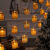 WCZ彩灯氛围灯吊树上的LED灯串复古中式麻布手工灯串墙面装饰悬挂灯 10米80灯电池款（带闪）