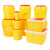 隽然 医疗利器盒黄色废垃圾桶袋一次性圆形多规格方形锐针筒盒加厚10只装科室诊所用 2L圆形（10只装）