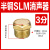 气动接头 电磁阀消声器 SLM铜平头消声器SLM-M5/01/02/03/04 半铜 3分