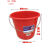 广东牌大红蓝色加厚家用水桶手提塑料桶有盖15L18L22L28L特厚 红色加厚15升桶（无盖）