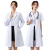 化学实验白大褂实验服学生女款夏季薄款短袖医生大衣长袖医院室护士服工 女士蓝色厚款长袖(收腰款) XS