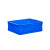 加厚塑料周转箱带盖红黄蓝绿箱长方形塑胶箱转运盒收纳整理篮 450-160箱(外径：510*350*170) 蓝色-无盖