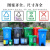 大号平口垃圾分类垃圾袋一次性可降解加大社区物业四色厨余塑料 红色有害垃圾60X80 50只