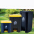 户外垃圾桶脚踏脚踩式环卫桶物业室内商用50升80L垃圾分类垃圾桶 50L脚踏分类黑色干垃圾