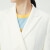 哥弟【GD】质感通勤风双排扣设计西装西服外套女1400616 白 M(3码)