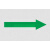 管道导向箭头弧形标识正转逆转运行方向标志贴纸安全警示流向标示 绿色运行方向箭头-直 4x1cm