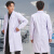 白大褂男女通用医生长袖工作服冬季厚款化学实验室冬季学生护士服 长袖 纽扣袖口 薄款 XS90-115斤