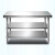 单层厨房工作台不锈钢操作台灶台架打荷台饭店切菜桌子包装台 圆角长150宽8 0高8 0三层