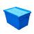 斜插式物流箱周转箱加厚长方形配送箱工业胶箱翻盖塑料箱 加厚款二号斜插式红色 外径：600*400*320mm
