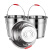 金诗洛 不锈钢提水桶 带磁 28cm 加厚手提清洁洗车桶 KT-172