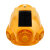 德威狮太阳能带风扇的安全帽内置空调制冷工地头盔夏防晒遮充电降温帽子 黄色8000双风扇带充电器太阳能双充电