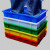 塑料盒子长方形周转箱方盒方形物料收纳塑胶盆浅盘方盘胶筐零件盒 6#方盘蓝610*420*95mm